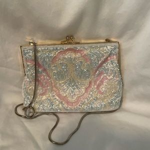 Vintage beaded colorful clutch/crossbody
